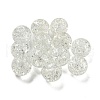 Transparent Spray Painting Crackle Glass Beads GLAA-L046-01A-22-1