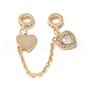 Brass Micro Pave Clear Cubic Zirconia Cable Chain European Beads KK-G531-07D-G-1