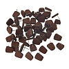FIBLOOM 60Pcs Wood Stud Earrings Finding EJEW-FI0003-33C-1