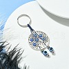 Alloy with Resin Evil Eye Charms Keychains KEYC-JKC00619-04-2
