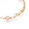 Brass Natural Fresh Water Pearl Beaded Bracelets for Women BJEW-T022-10G-5