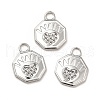 Ion Plating(IP) 304 Stainless Steel Pendant Rhinestone Settings STAS-P312-06P-4