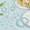 SUNNYCLUE 180Pcs Transparent Spray Painted Glass Beads GLAA-SC0002-46-4