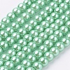 Eco-Friendly Dyed Glass Pearl Round Beads Strands HY-A002-4mm-RB008N-1