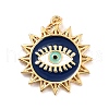 Brass Enamel Pendants KK-P204-16G-2