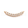 Brass Micro Pave Clear Cubic Zirconia Pendants X-KK-C076-21G-1