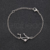 12 Constellations Alloy Rhinestone Link Bracelets WG43B2B-15-1