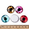 Dragon Eye Half Round/Dome Printed Glass Cabochons GGLA-A002-25mm-AB-6