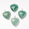 Natural Green Aventurine Pendants G-G713-F07-1