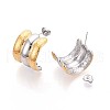 304 Stainless Steel Two Tone Stud Earrings EJEW-N059-16GP-2