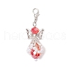 Angel Glass Pearl Beaded Pendants Decorations HJEW-JM03402-4