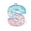 Transparent Epoxy Resin Pendants CRES-S364-002S-1