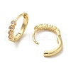 Rack Plating Brass Micro Pave Cubic Zirconia Huggie Hoop Earrings EJEW-A031-03G-2