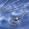 Non-Tarnish 304 Stainless Steel Cable Chain Necklace X-STAS-T040-PJ204-45-1