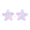 Transparent Spray Painted Glass Beads GLAA-N035-027-G02-2