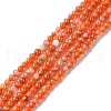 Natural South Red Agate Beads Strands G-B090-A04-01-2