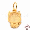 925 Sterling Silver Pendant Cabochon Settings STER-I020-01B-G-4