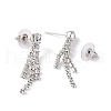 Fashionable Wedding Rhinestone Necklace and Stud Earring Jewelry Sets X-SJEW-R046-10-5