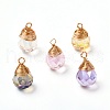 Transparent Glass Charms PALLOY-JF00853-01-1