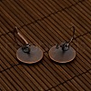Clear Domed Glass Cabochon Cover and Brass Leverback Earring Settings for DIY DIY-X0160-R-NR-4
