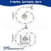 Alloy & Number Acrylic Pendant Knitting Row Counter Chains HJEW-AB00388-2