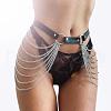 Punk Style Alloy Multi-Layer PU Leather Chain Belts for Women FS-WG2C119-02-4