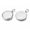 Non-Tarnish Ion Plating(IP) 304 Stainless Steel Pendants STAS-N097-225P-3