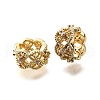 Column Brass Micro Pave Cubic Zirconia European Spacer Beads KK-L230-03G-1
