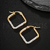 Elegant Square Hoop Earrings with Water Diamond for Women AE4822-1