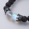 Synthetic Moonstone Stretch Bracelets BJEW-JB04563-05-2