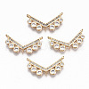Brass Micro Pave Cubic Zirconia Charms KK-S359-028-RS-1