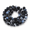 Natural Fire Crackle Agate Beads Strands G-N326-14C-02-2
