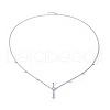 Iron Crystal Rhinestone Flat Round Dangle Bell Button Ring Link Waist Chains for Women WG3639B-01-5