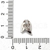 925 Sterling Silver Pave Clear Cubic Zirconia Leaf Pendant Bails STER-P068-07P-3
