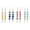 4 Pairs 4 Colors Waxberry Round Acrylic Beaded Dangle Earring Sets EJEW-JE05889-1