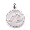 Non-Tarnish 304 Stainless Steel Pendants STAS-N096-05P-1