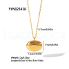 Fashion Oval Stainless Steel Stud Earrings & Pendant Necklaces Sets for Women BL8928-1-4