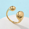 304 Stainless Steel Cuff Rings for Women RJEW-A063-01C-G-1