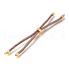Braided Cotton Cord Slider Bracelet Making MAK-R001-01G-10-2