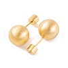 Round Ball Drawbench Brass Ear False Plugs for Women EJEW-G391-24C-G-3