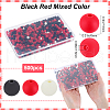 SOFPLATE 500Pcs Rubberized Style Imitated Silicone Acrylic Beads MACR-SP0001-07B-2