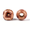 Printed Natural Wood Beads WOOD-N018-07-2