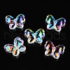 UV Plating Transparent Acrylic Beads OACR-K005-02-4