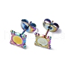 Ion Plating(IP) 304 Stainless Steel Stud Earring Findings STAS-F286-05MC-1