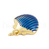 Rack Plating Brass Enamel Pendants X-KK-P269-09G-02-2