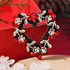 Christmas Theme Zinc Alloy Rhinestone Brooches for Backpack Clothes LK8386-26-1