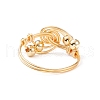 Brass Beaded Finger Ring RJEW-JR00516-6
