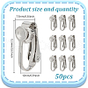 ARRICRAFT 50Pcs 304 Stainless Steel Clip-on Earring Findings STAS-AR0002-43-2