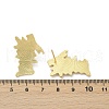 Brass Stud Earrings EJEW-M066-02G-5