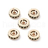 Brass Micro Pave Cubic Zirconia Beads KK-R216-10B-KCG03-1